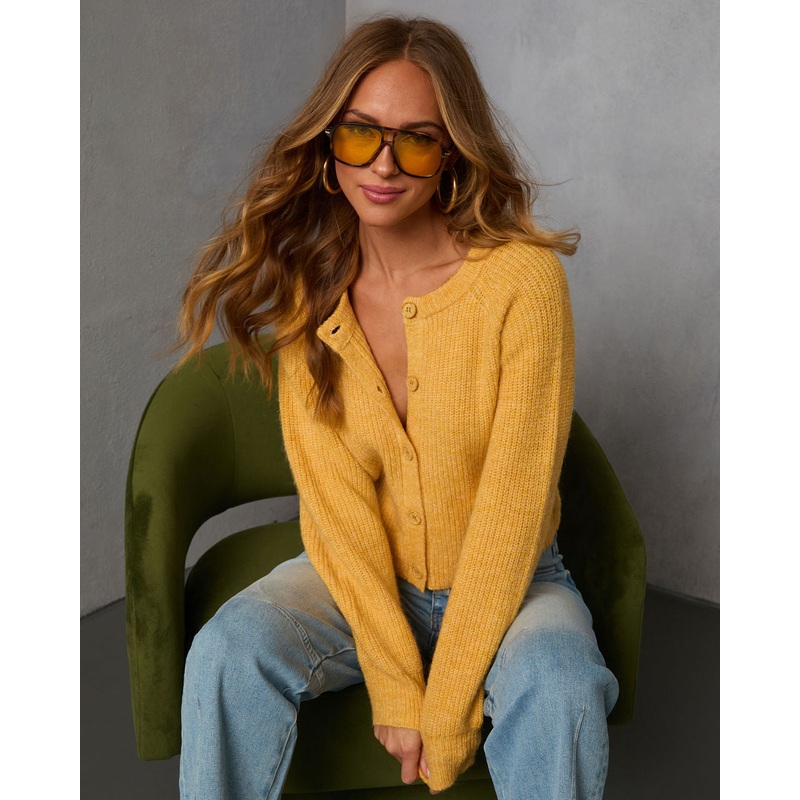 Mihra Knit Cardigan|Yellow|S|M|L