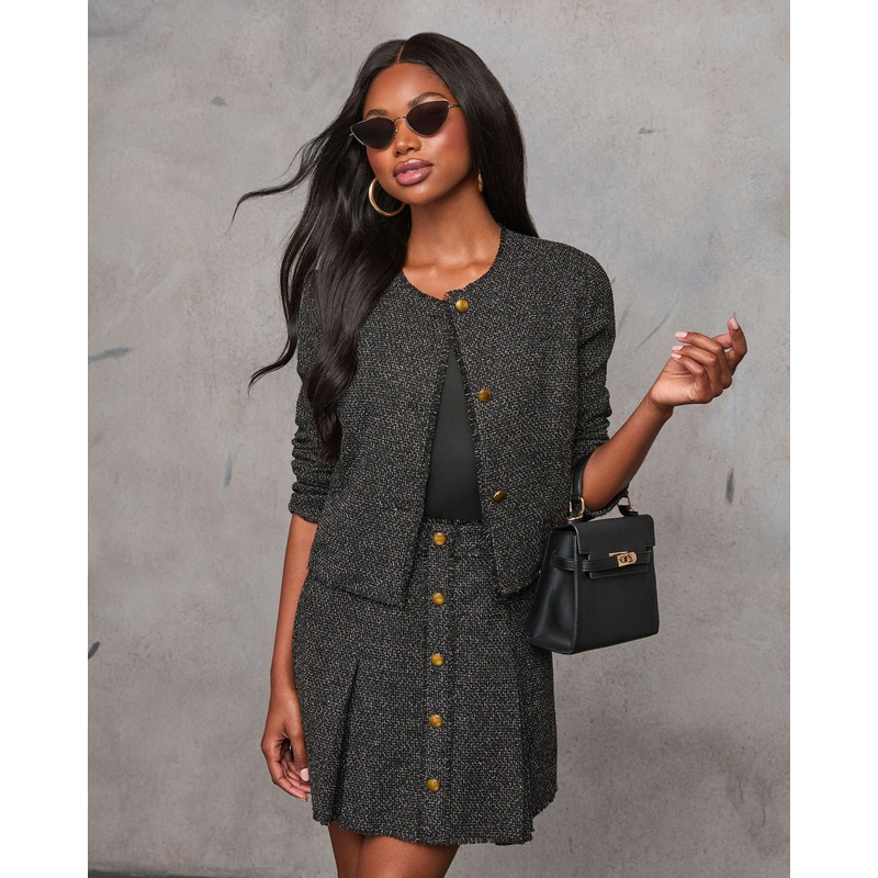 Shiloh Tweed Button Down Jacket