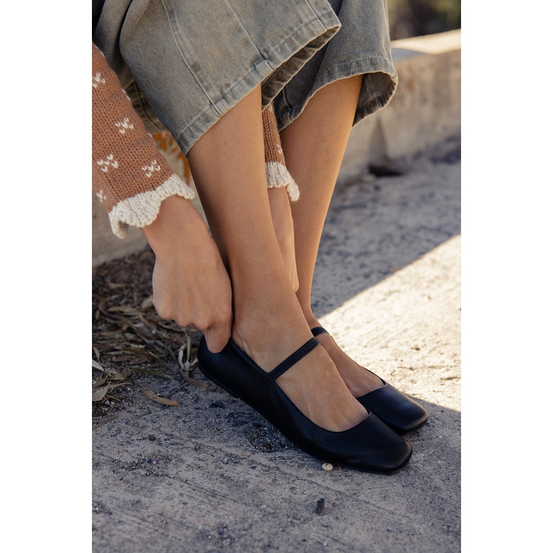 Brisela Ballet Flats|Black|SaddleBrown|37|38|39|40|41