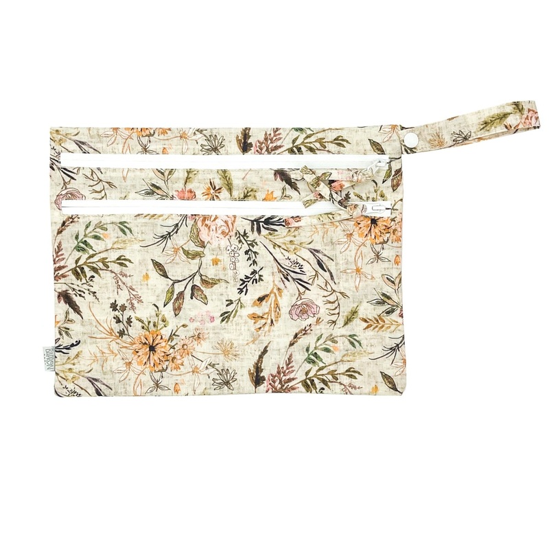 Delilah Floral – Waterproof Wet Bag (For mealtime, on-the-go, and more!)