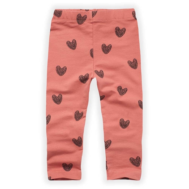 Heart Print Legging – Faded Rose