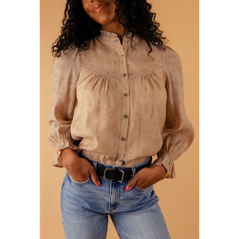 Katy Long Sleeve Button Blouse