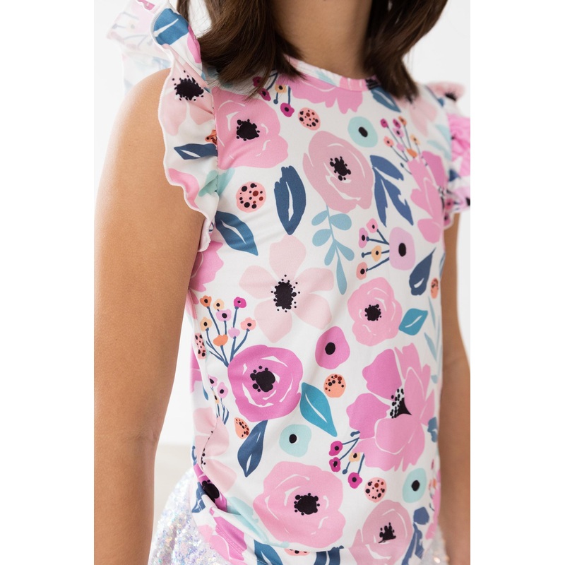 Pretty in Purple S/S Ruffle Tee