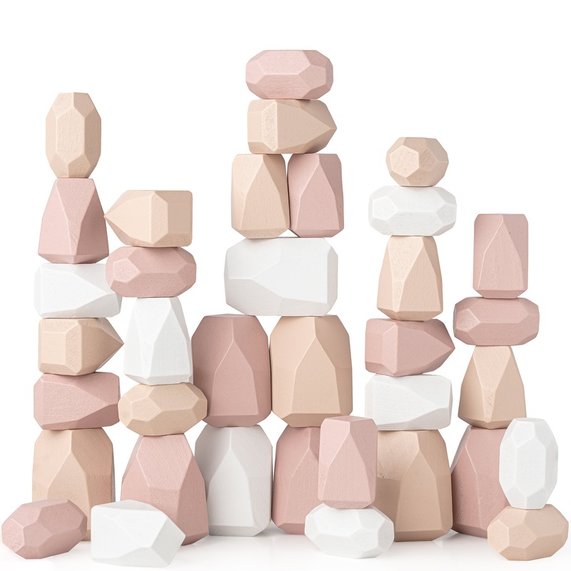 Stacking Blocks for Toddlers by Comfy Cubs, Girl Pack