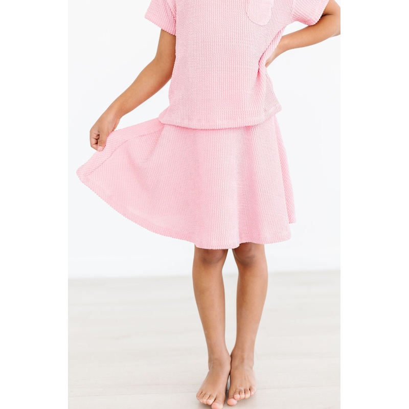 Bubblegum Pink Scrunchy Twirl Skort