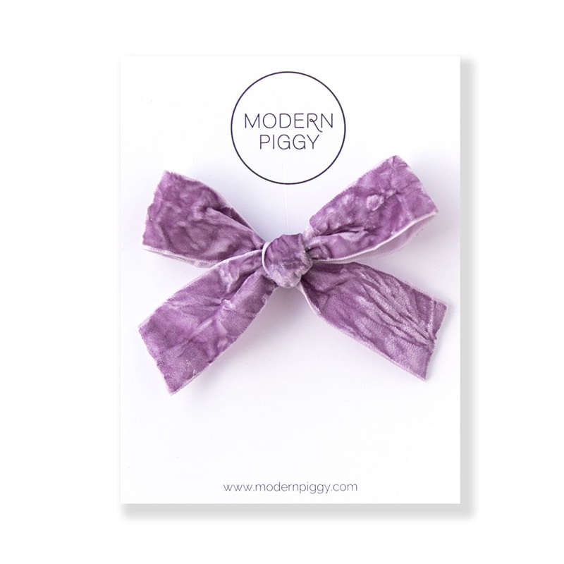 Crushed Sapphire | Ribbon Bow|Alligator Clip|Nylon Headband