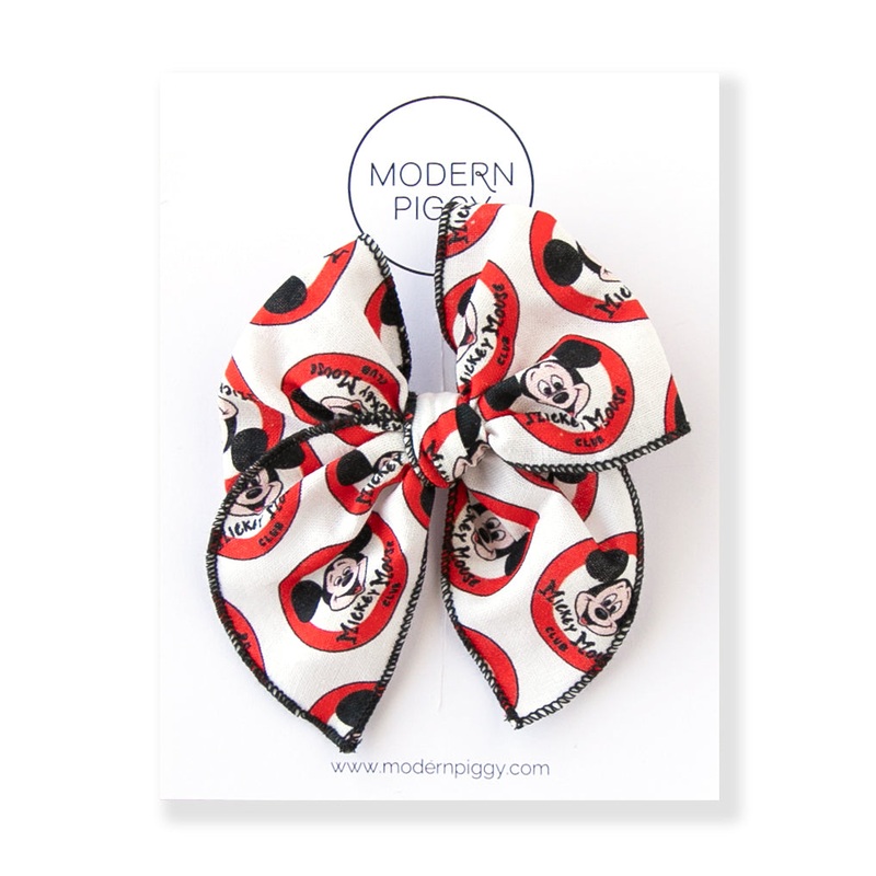 Mickey | Petite Party Bow|Alligator Clip|Nylon Headband