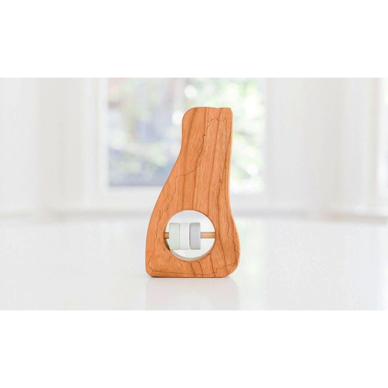 New Hampshire State Wooden Baby Rattle