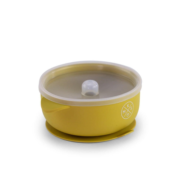 Silicone Bowl with lid – Mustard