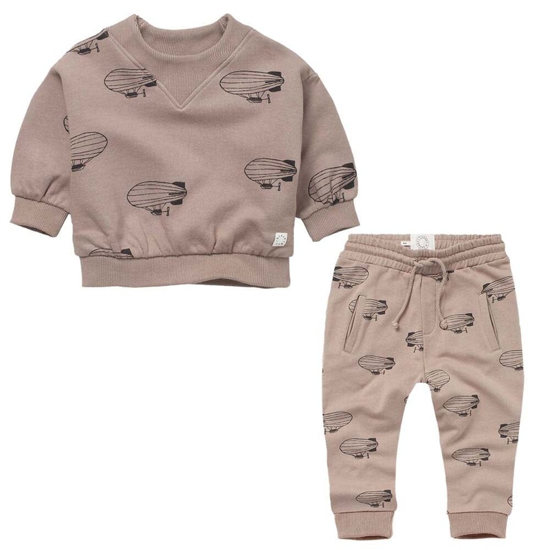 Zeppelin Sweat Set – Mud|3m|6m|12m|18m|2yr|3yr|4yr|5yr|6yr