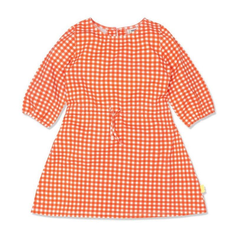 Gingham Kid Jersey Dress|2Y|3Y|4Y|5Y|6Y|8Y|10Y|Coral Gingham