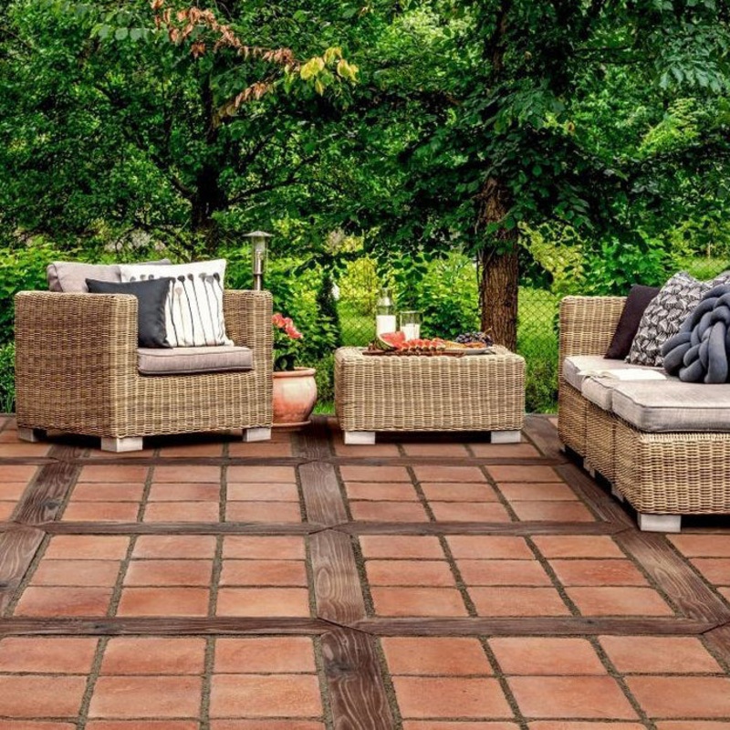 Isola 10 Dark Cotto Red Manufactured Stone Pavers 3/4 Thick F04DC – Livfloors Collection