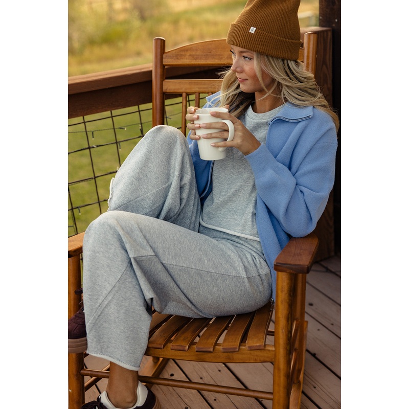 Lotus Zip Up Jacket|CornflowerBlue|S|M|L