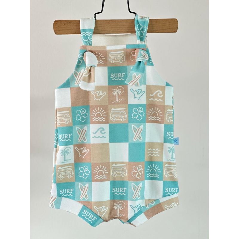 M & K CHECKERS LITTLE KAI ROMPER