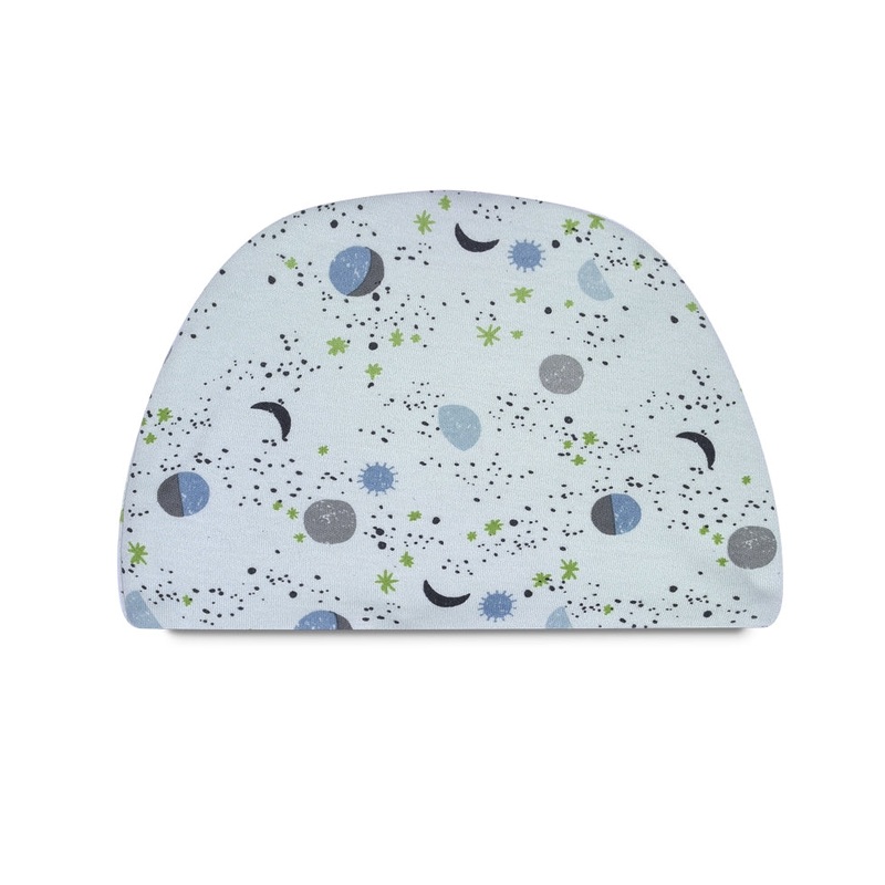 Organic Cotton Hat  Mint moon & stars