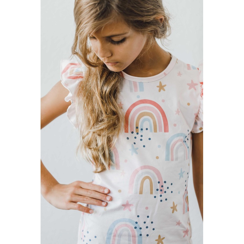 Over the Rainbow S/S Ruffle Tee