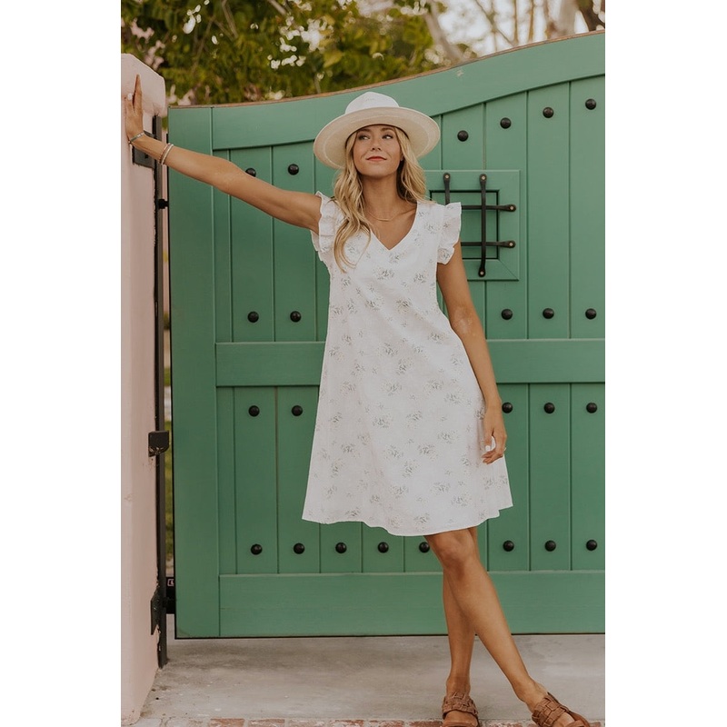 The Cerelia Ruffle Sleeve Dress