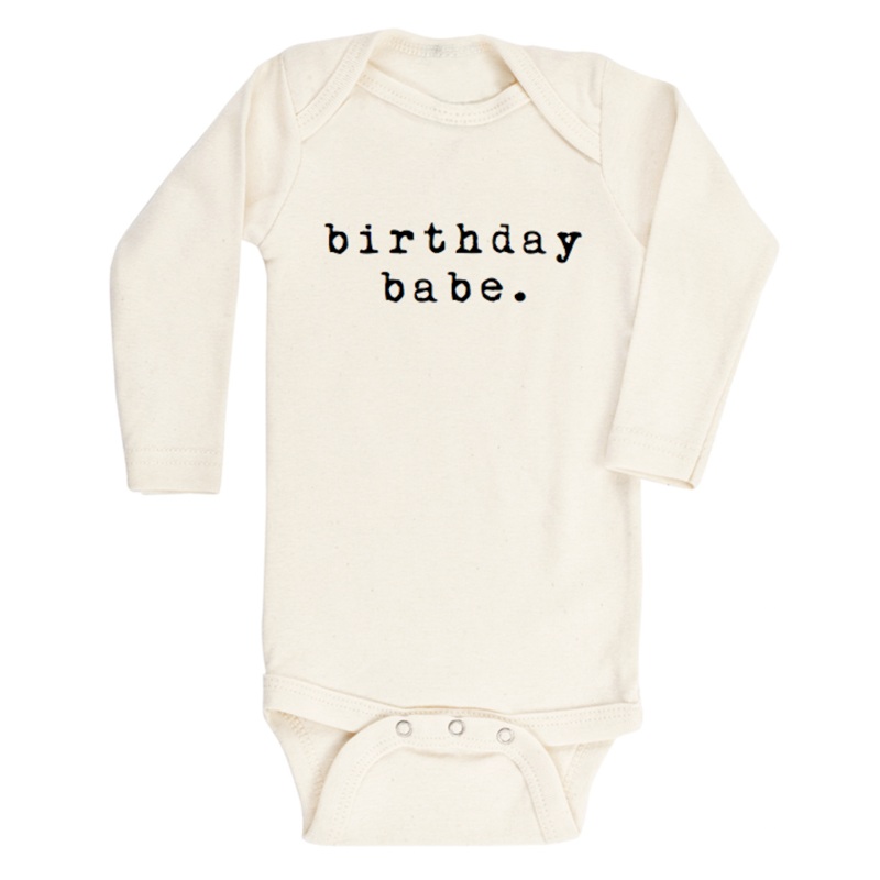 Birthday Babe – Long Sleeve Organic Cotton Bodysuit