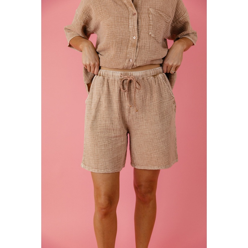 Downtown Lights Textured Shorts