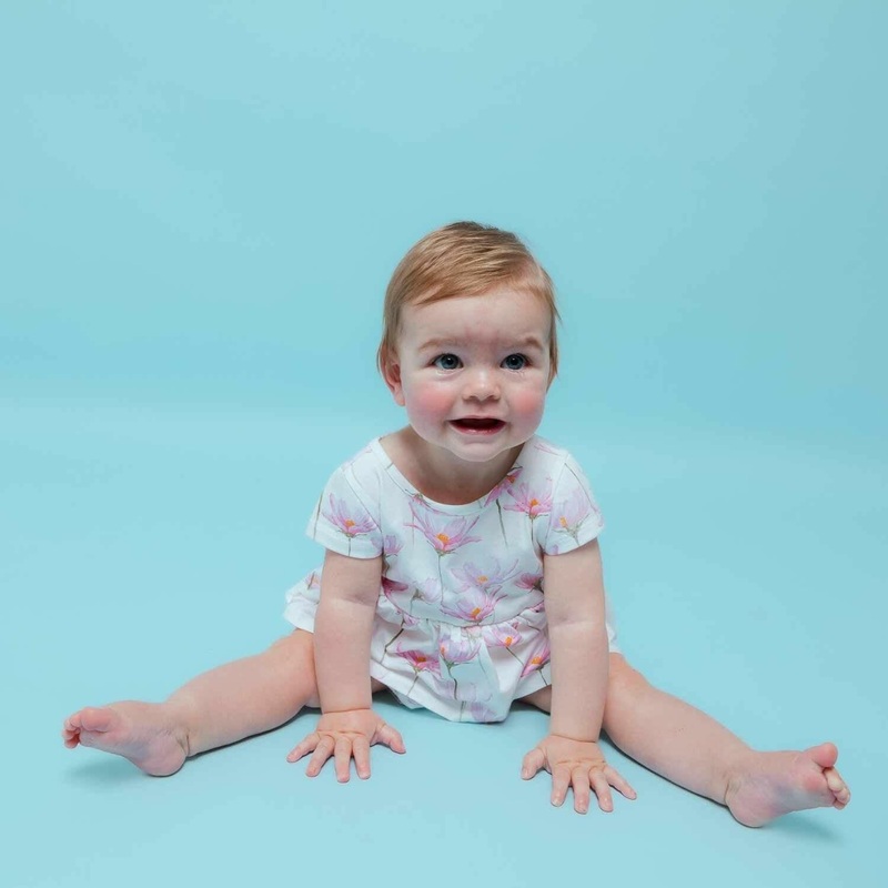 Pink Petals Layered Dress with Bloomers