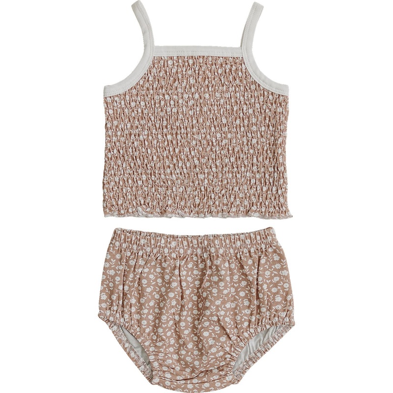 Ruched Floral Bloomer Set|0-3|3-6|6-12|18|2T|3T