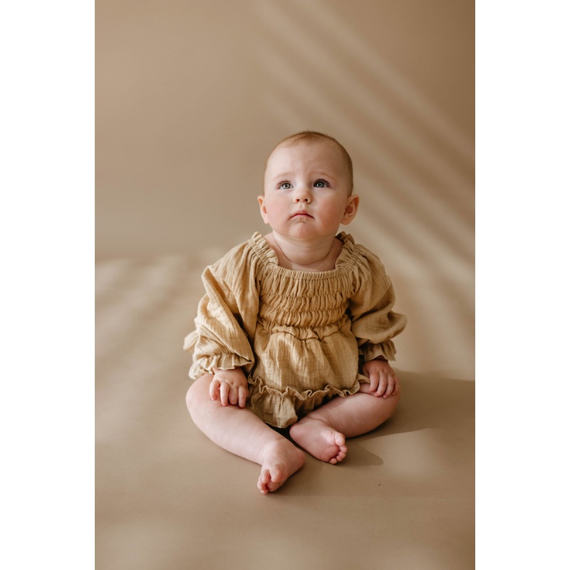 Ruffle Romper | Golden Hour|Newborn|0-3 Months|3-6 Months