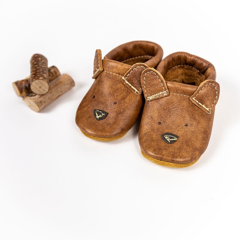 Russet Bear // Cute Critters Leather Shoes Baby and Toddler