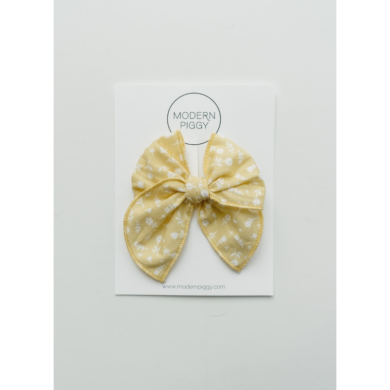 Sunshine | Petite Party Bow|Alligator Clip|Nylon Headband