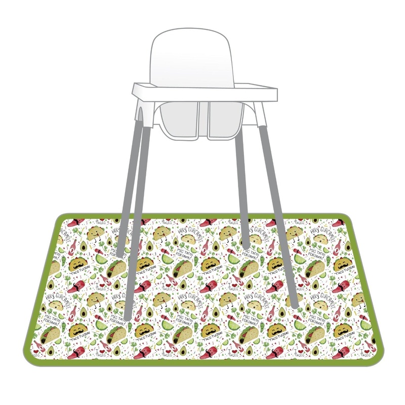 Taco Party Splash Mat – A Waterproof Catch-All for Highchair Spills and More!