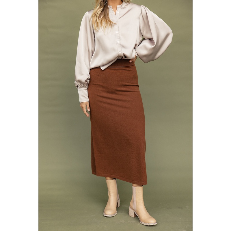 The Serenade Knit Skirt|Sienna|S|M|L