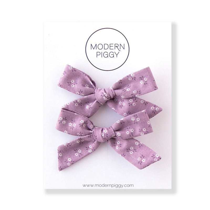 Violet | Pigtail Set – Hand-tied Bow