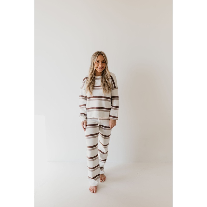 Women’s Knit Pant Set | Woodland Stripe