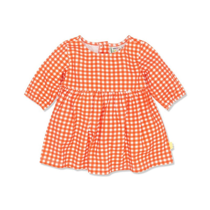 Gingham Baby Jersey Dress|3/6M|6/12M|12/18M|18/24M|Coral Gingham