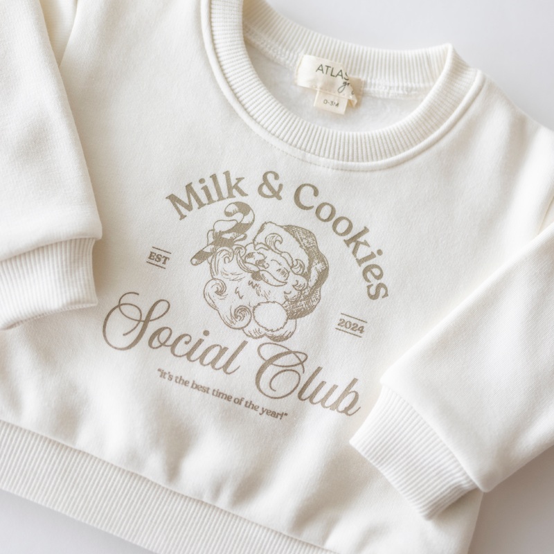 Holiday Crewnecks|Gingerbread|Be Merry|That’s How I Roll|Christmas Print|Milk & Cookies Social Club|NB|0-3M|3-6M|6-9M|9-12M|12-18M|18-24M|2-3T|3-4T|4-5T|5-6T