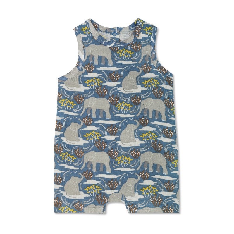 Muslin Sleeveless Coverall – Safari Party