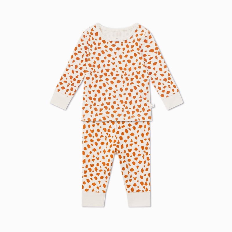 Ribbed Giraffe Spot Print Pyjamas – Giraffe Spot Print