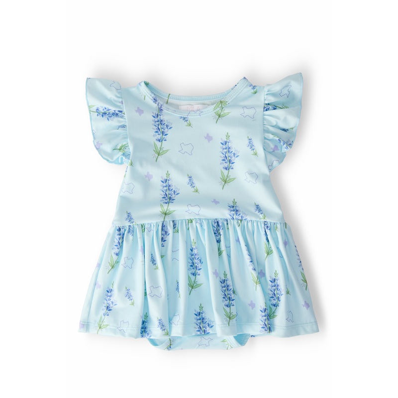 Texas Bluebonnets S/S Flutter Twirl Bodysuit