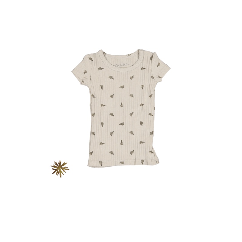 The Printed Short Sleeve Tee – Sand Leaf