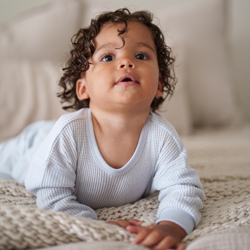 Thin Waffle Longsleeve|Glacier|Grey Lilac|NB|0-3M|3-6M|6-9M|9-12M|12-18M|18-24M|2-3T|3-4T|4-5T|5-6T