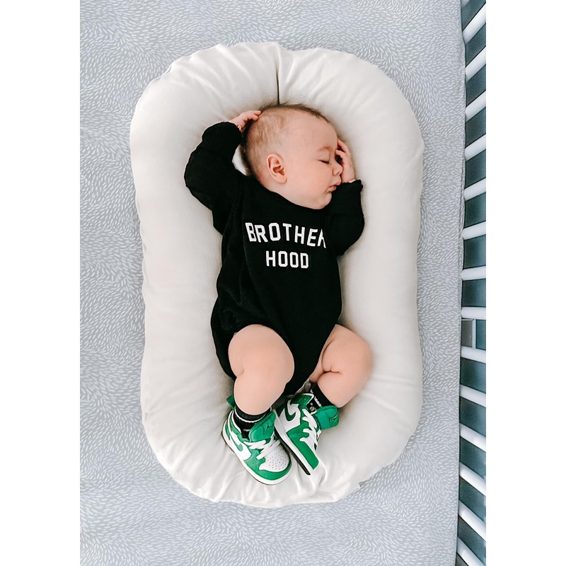 Brotherhood Sweatshirt Romper|Dark Gray Heather|Black|0-3 months|3-6 months|6-9 months|9-12 months|12-18 months|18-24 months|2T