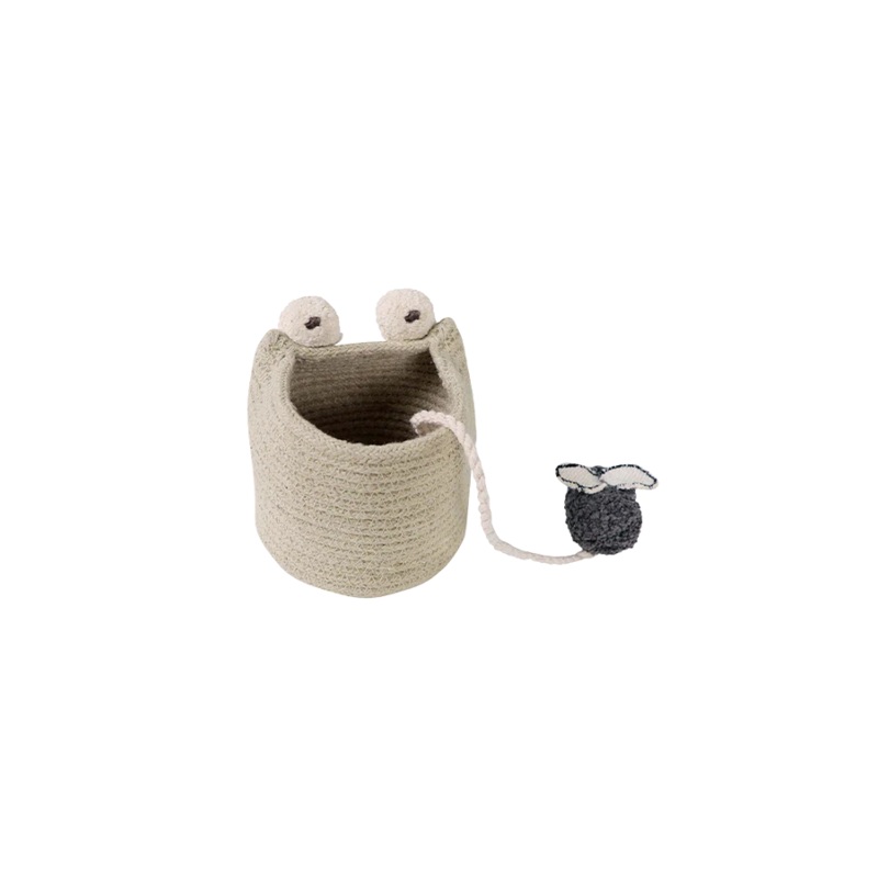 CUP & BALL TOY BABY FROG|10 x 9 cm|Dark grey