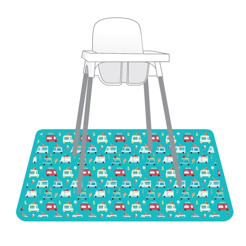 Ice Cream Truck Splash Mat – A Waterproof Catch-All for Highchair Spills and More!