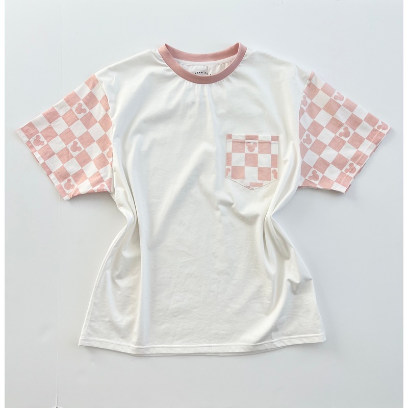 Pink Checkered Magic Adult Pocket Tee