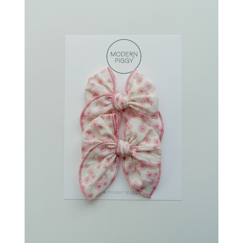 Pink Daisy | Pigtail Set – Petite Party Bow