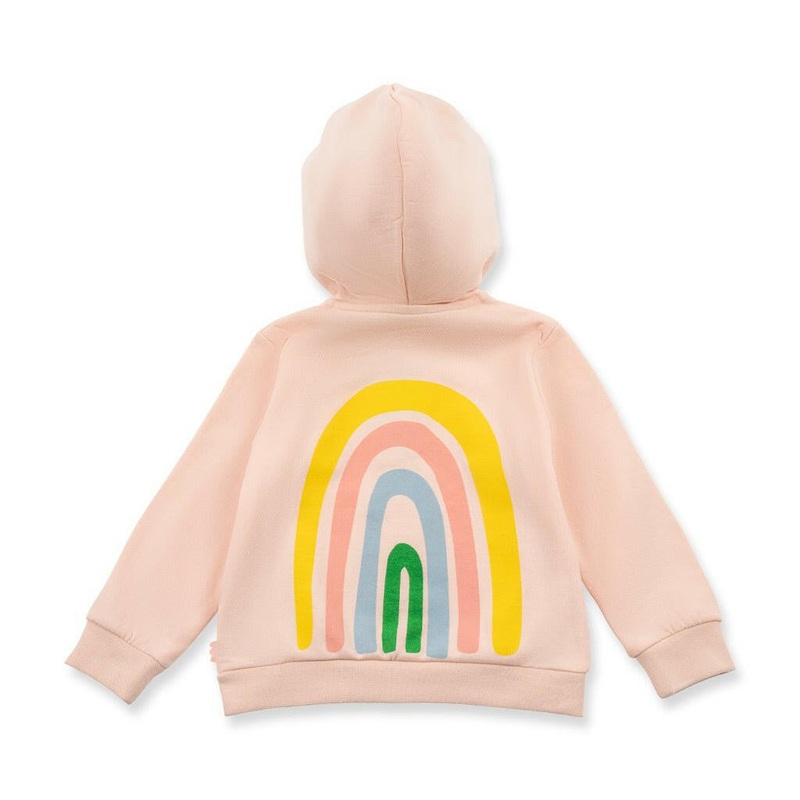 Rainbow Baby Zipper Hoodie|3/6 M|6/12 M|12/18 M|18/24 M|SOFT PINK