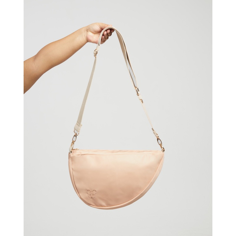 SAD BEIGE CROSSBODY BAG|Sad beige|sport logo|orange xx|leopard|green wavy|pink checker|brown checker|cream/black strap