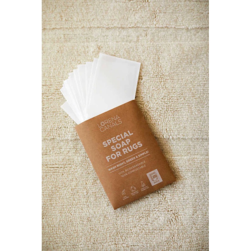 SOAP STRIPS FOR WASHABLE RUGS|White