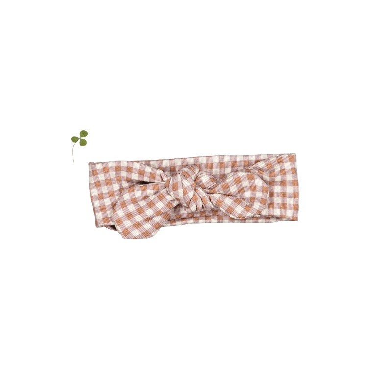 The Printed Headband  – Rosewood Gingham