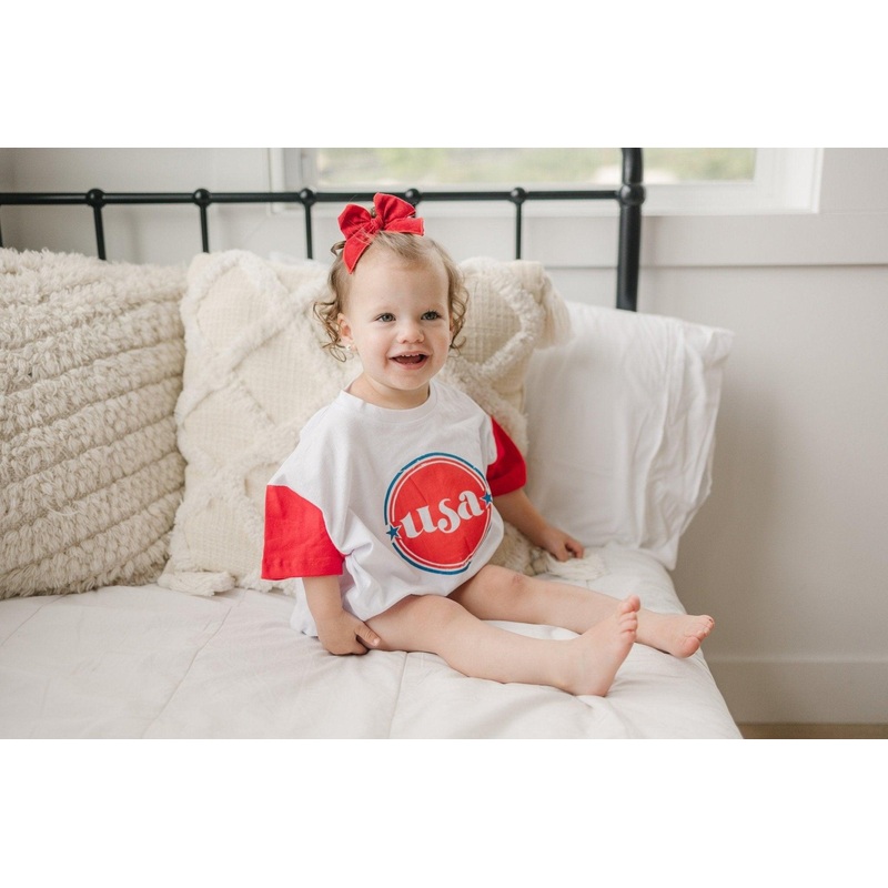Vintage USA Colorblock T-Shirt Romper