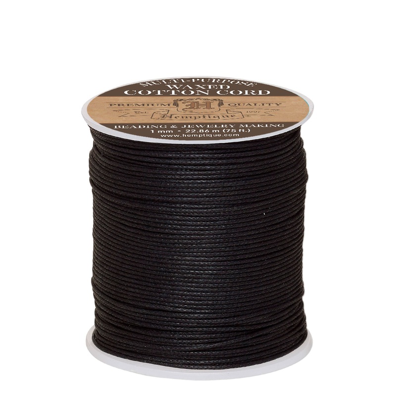 Waxed Cotton Cord Spools|Black|Brown|Natural|White|Grey|Turquoise|Red|Navy|0.5mm|1mm|2mm